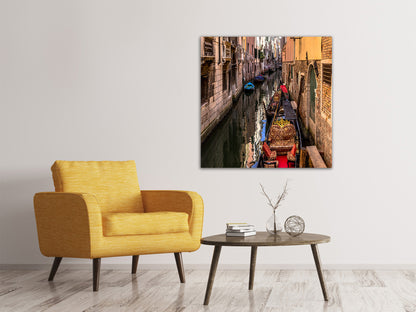 Leinwandbild Die Gondeln von Venedig