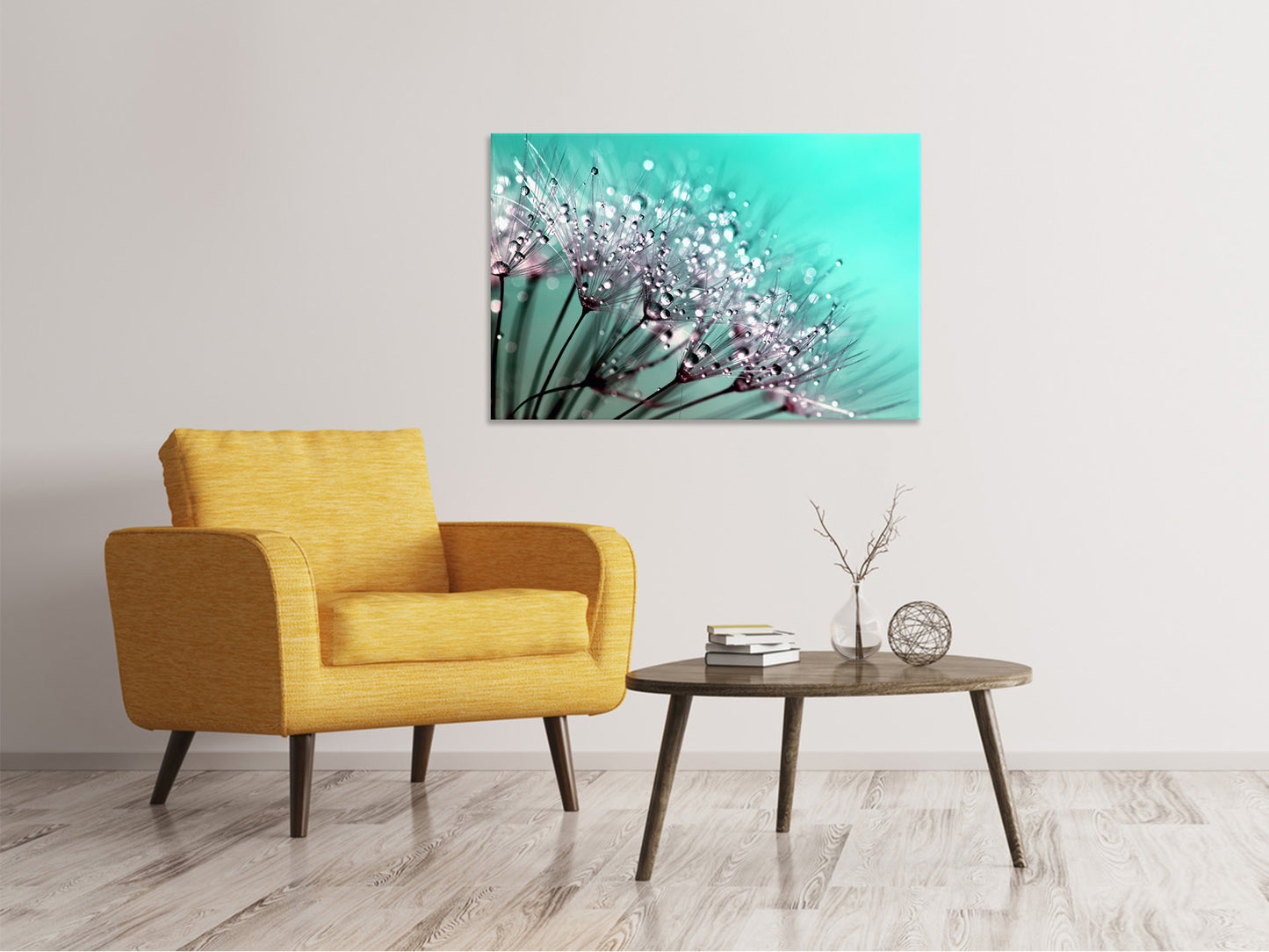 Leinwandbild Makro Löwenzahn