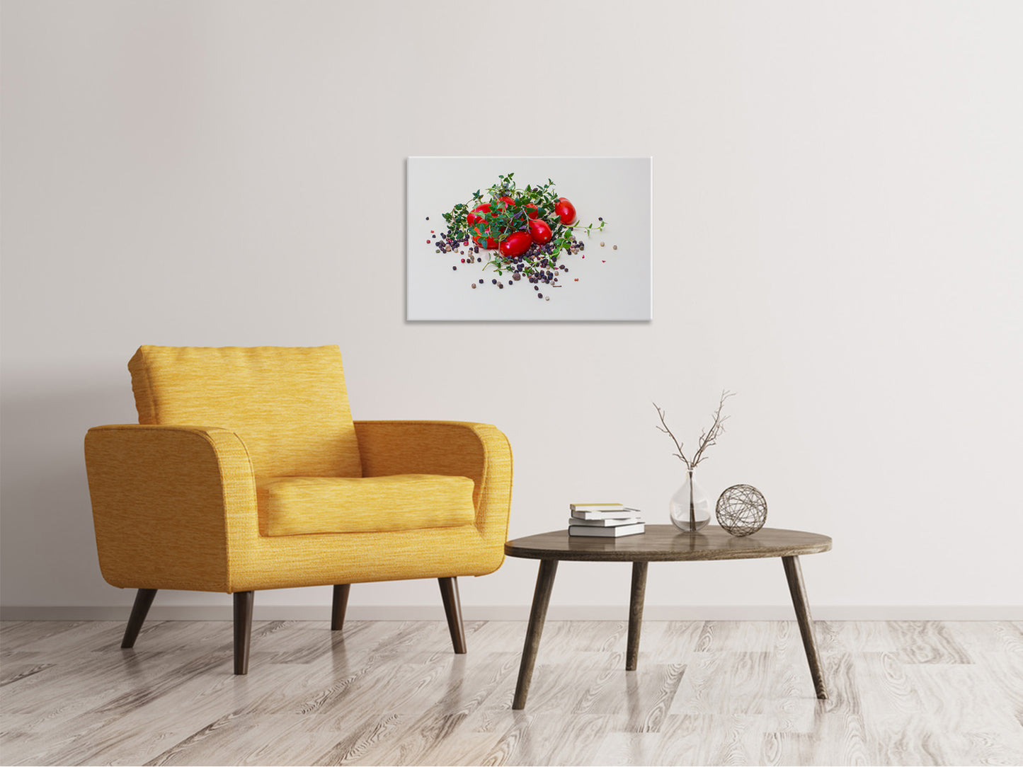 Leinwandbild Tomaten und Thymian