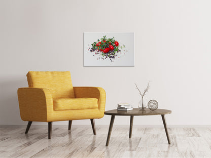 Leinwandbild Tomaten und Thymian