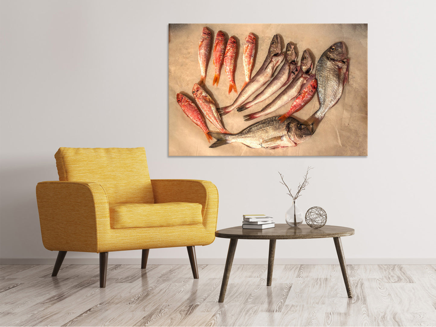 Leinwandbild Roher Fisch