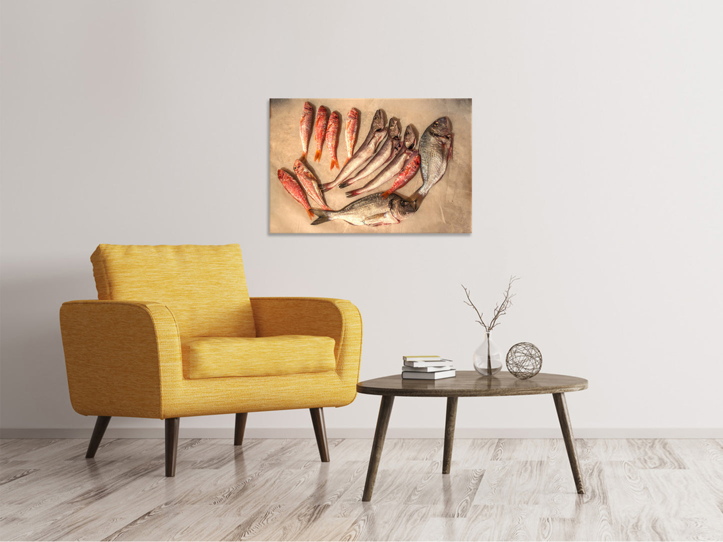 Leinwandbild Roher Fisch