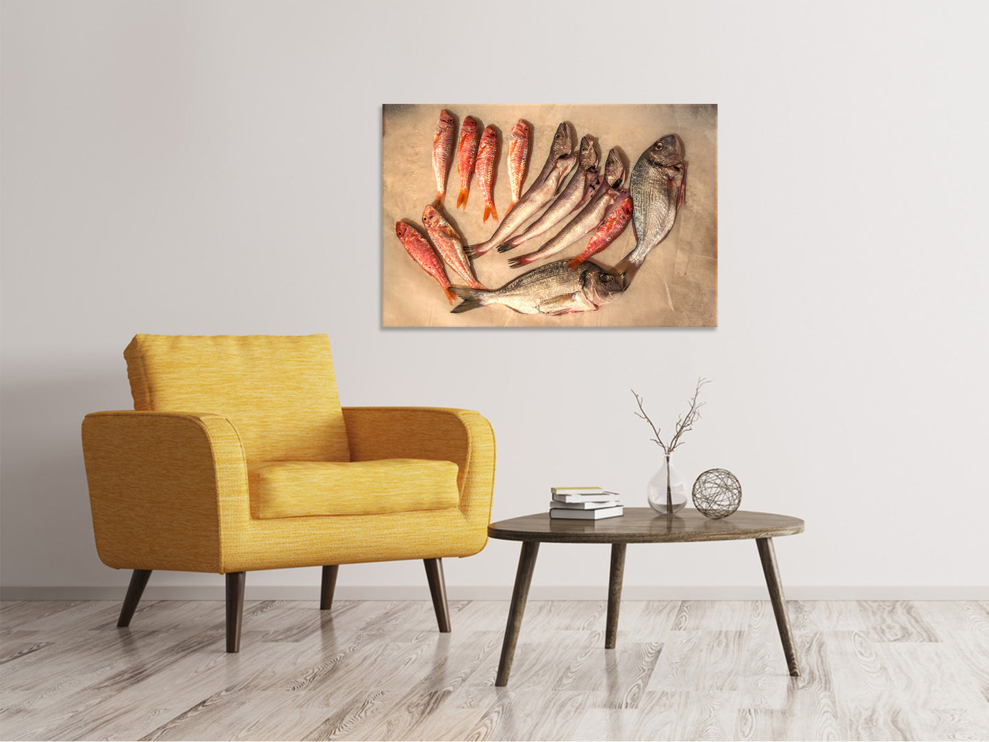 Leinwandbild Roher Fisch
