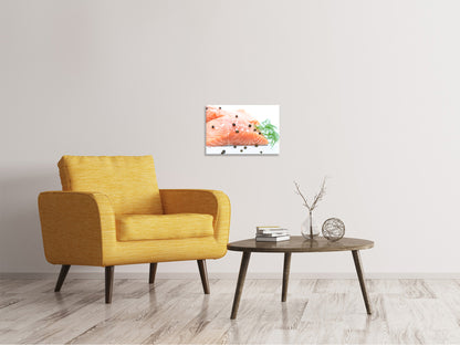 Leinwandbild Roher Lachs