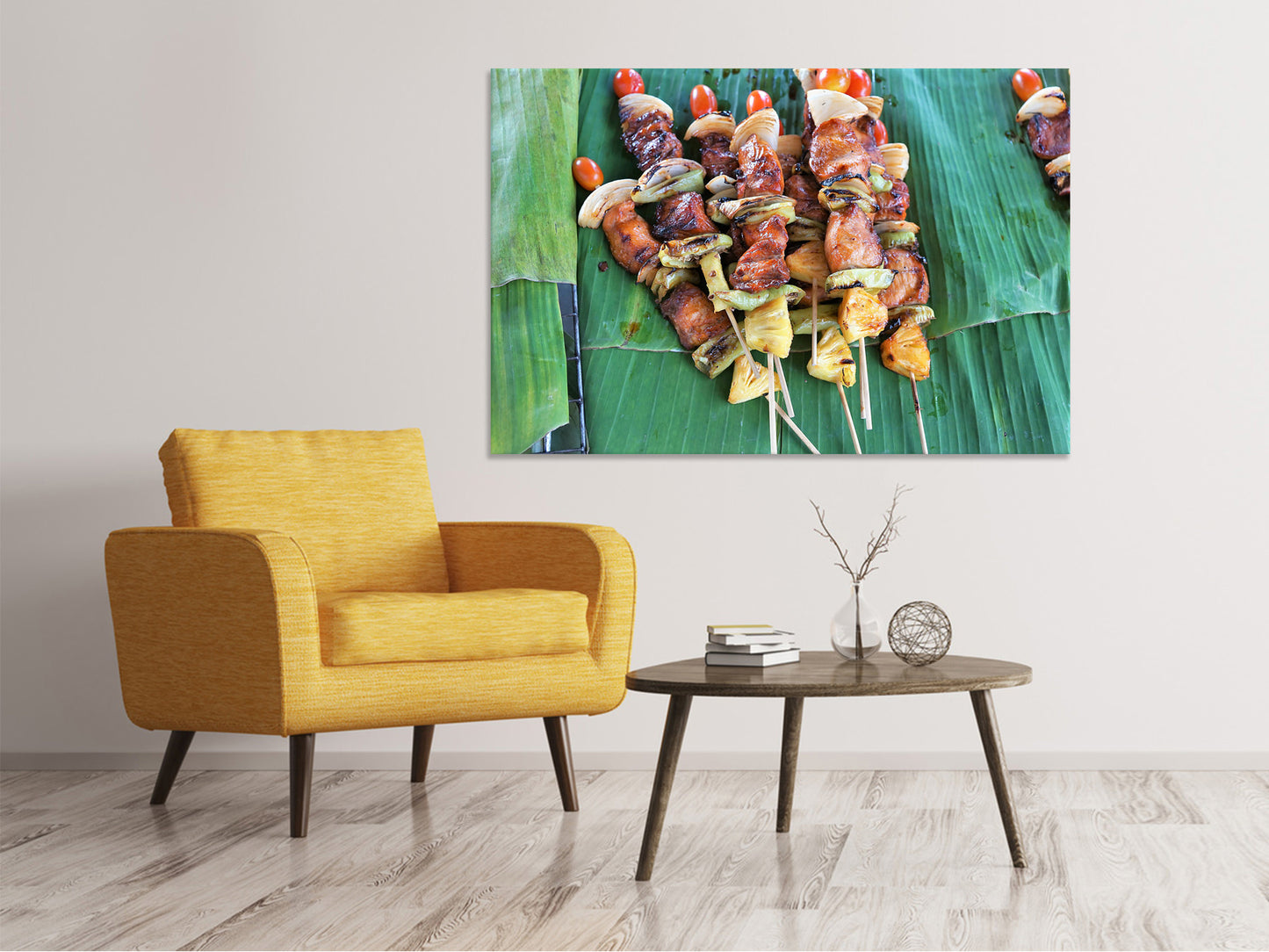 Leinwandbild Gegrillte Fleischspiesse