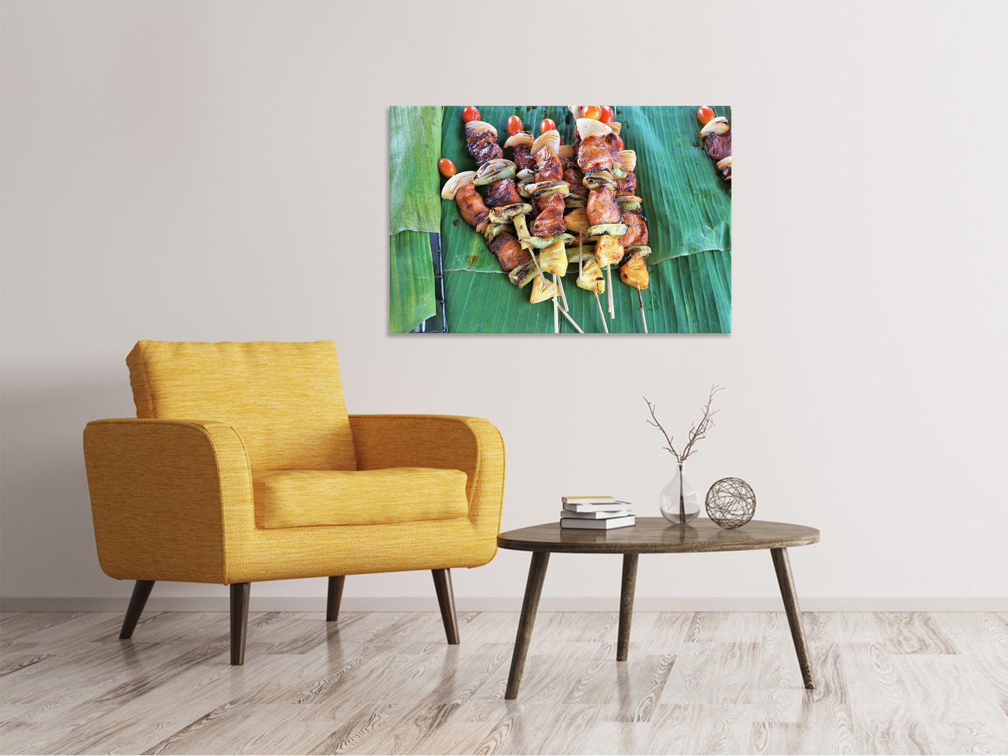 Leinwandbild Gegrillte Fleischspiesse