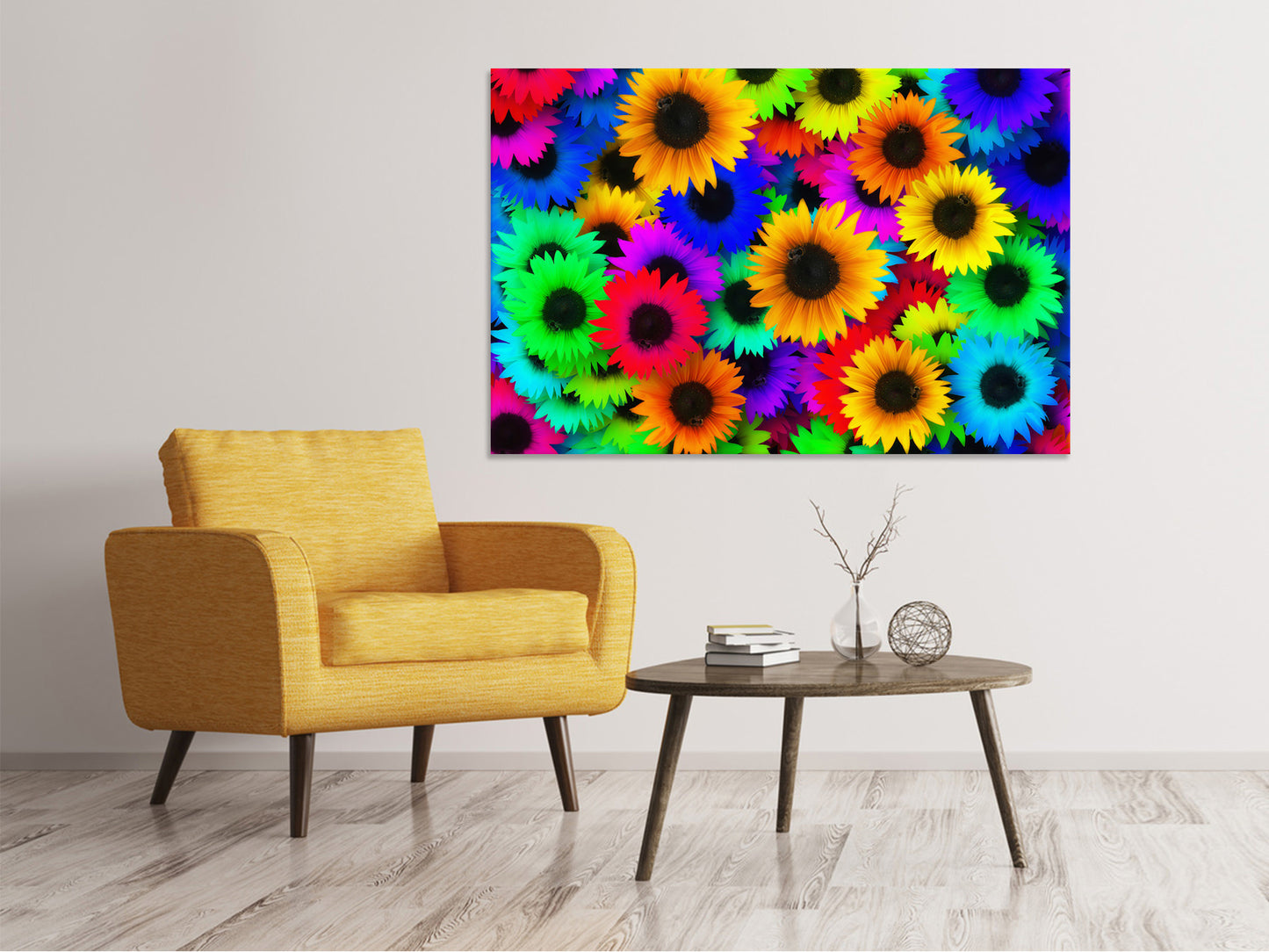 Leinwandbild Bunte Sonnenblumen