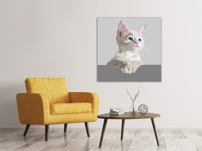 Leinwandbild Kunstwerk Katze