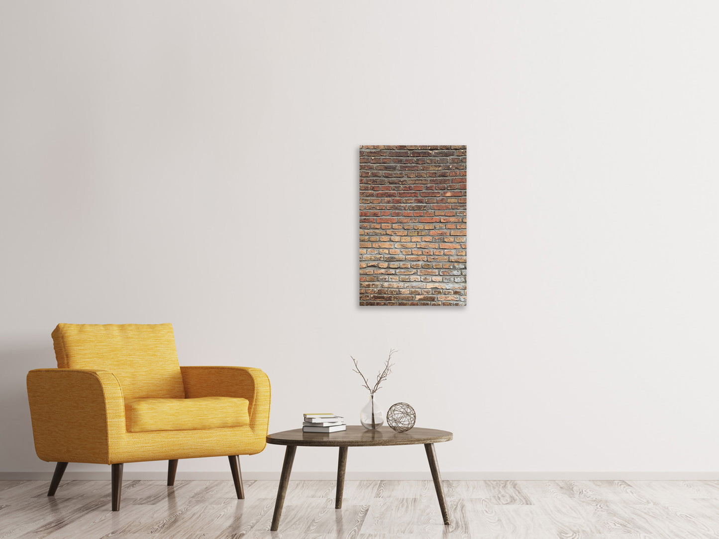Leinwandbild Ziegelmauer