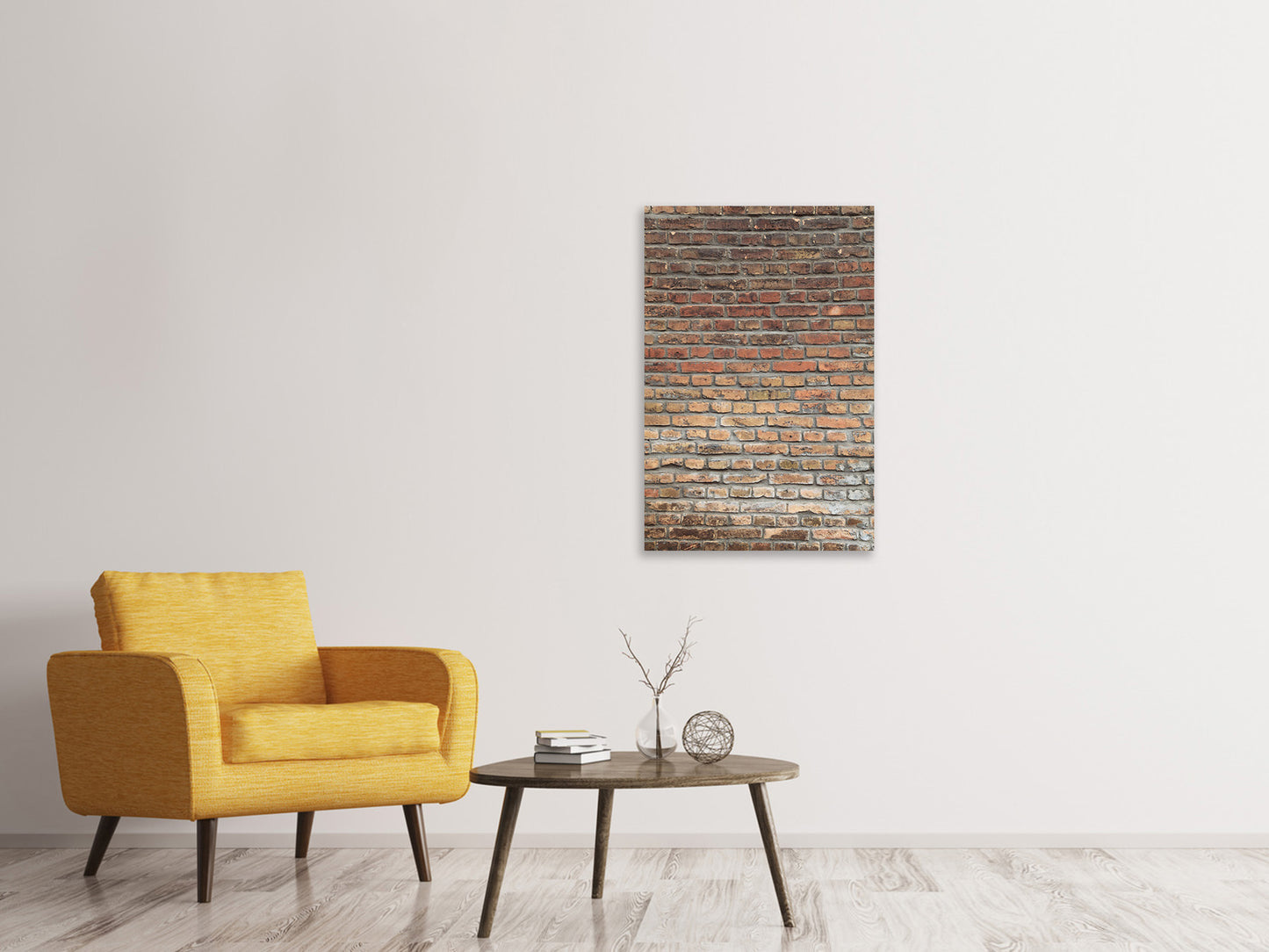 Leinwandbild Ziegelmauer