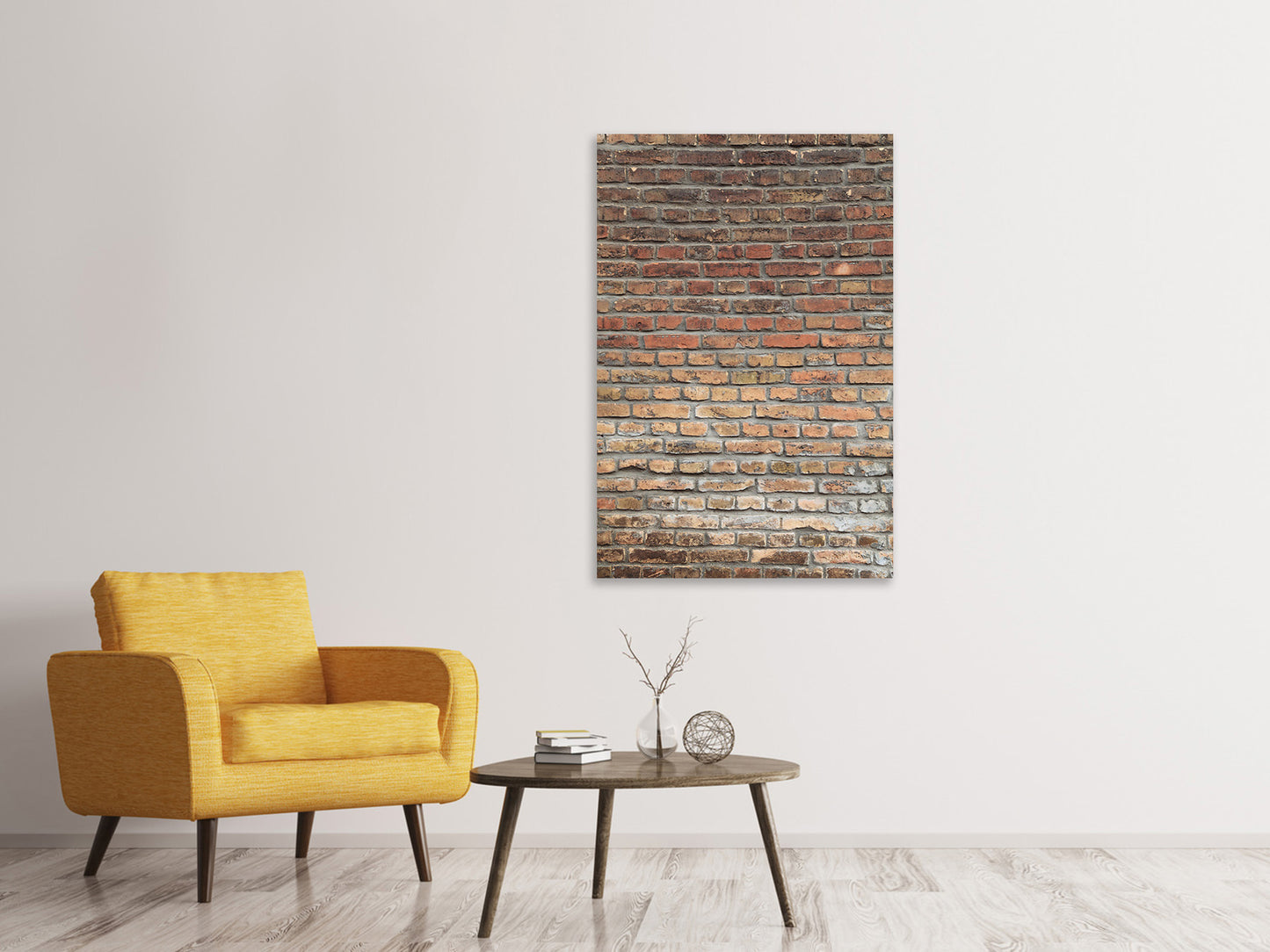 Leinwandbild Ziegelmauer