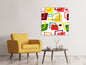 Leinwandbild Rechtecke im Retrodesign