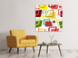 Leinwandbild Rechtecke im Retrodesign
