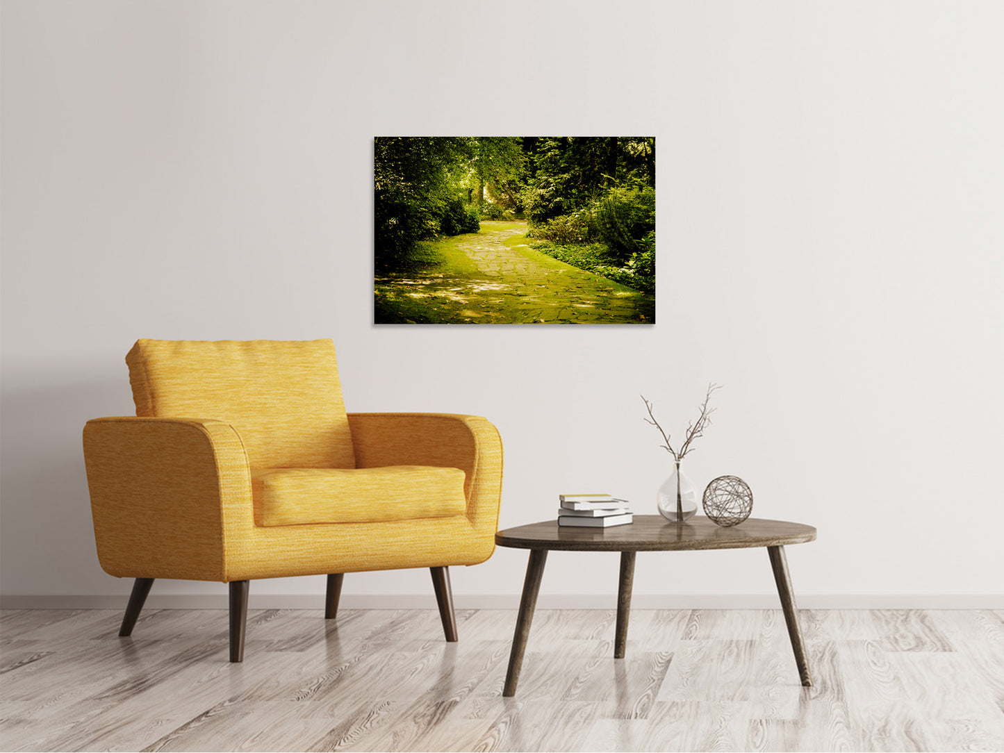 Leinwandbild Der bemooste Weg