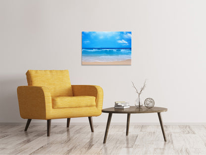 Leinwandbild Sanfte Strandwellen