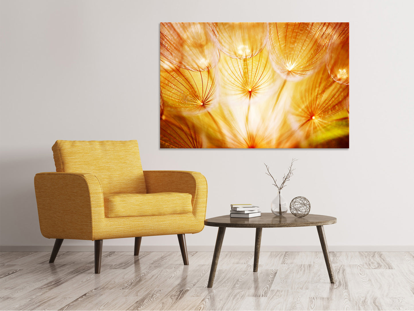 Leinwandbild Close Up Pusteblume im Licht