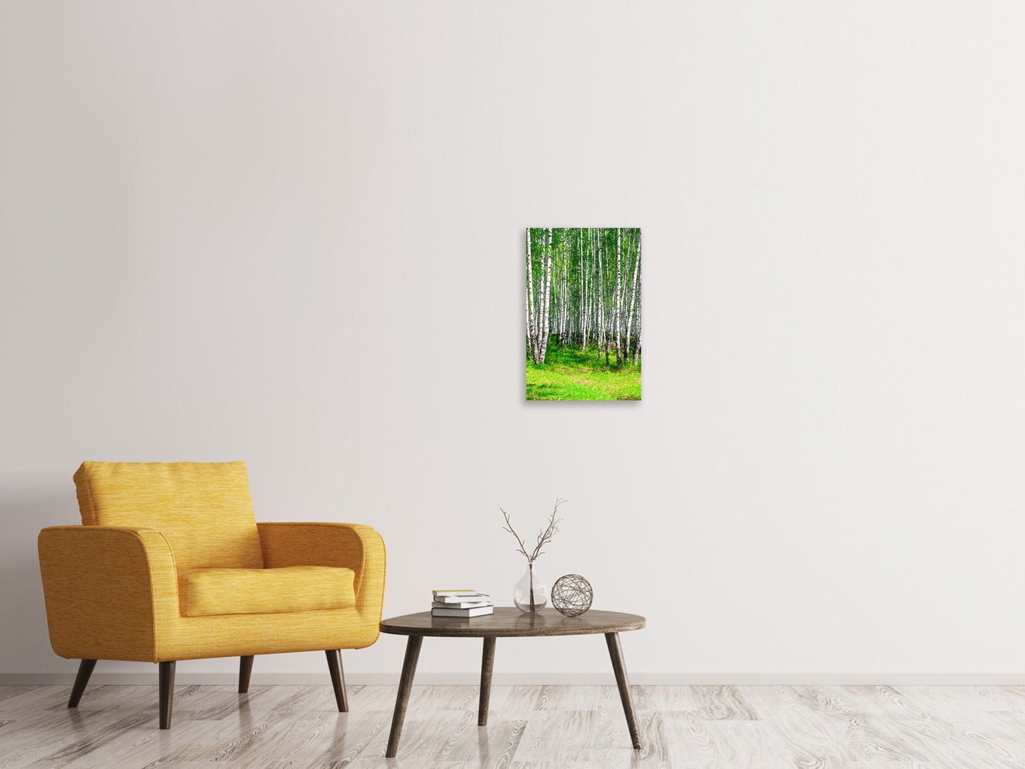 Leinwandbild Der Birkenwald im Sommer