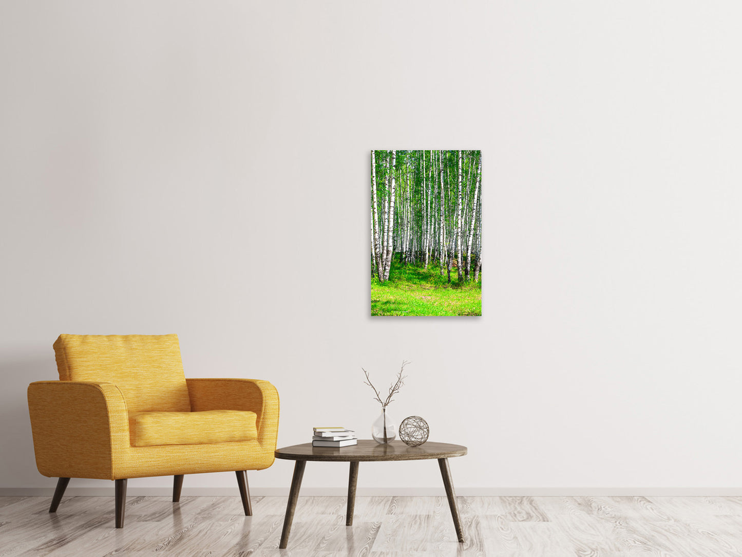 Leinwandbild Der Birkenwald im Sommer