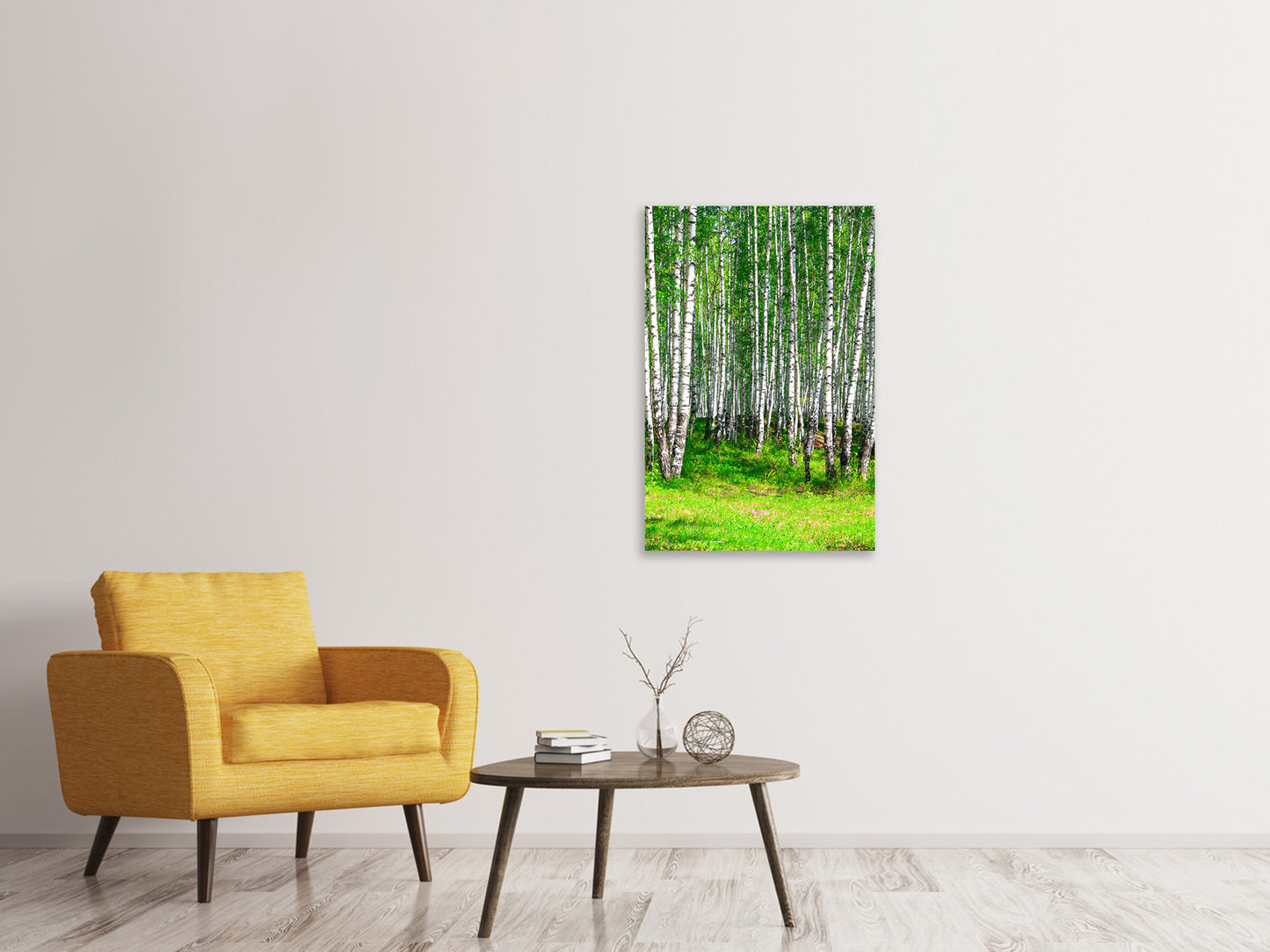 Leinwandbild Der Birkenwald im Sommer