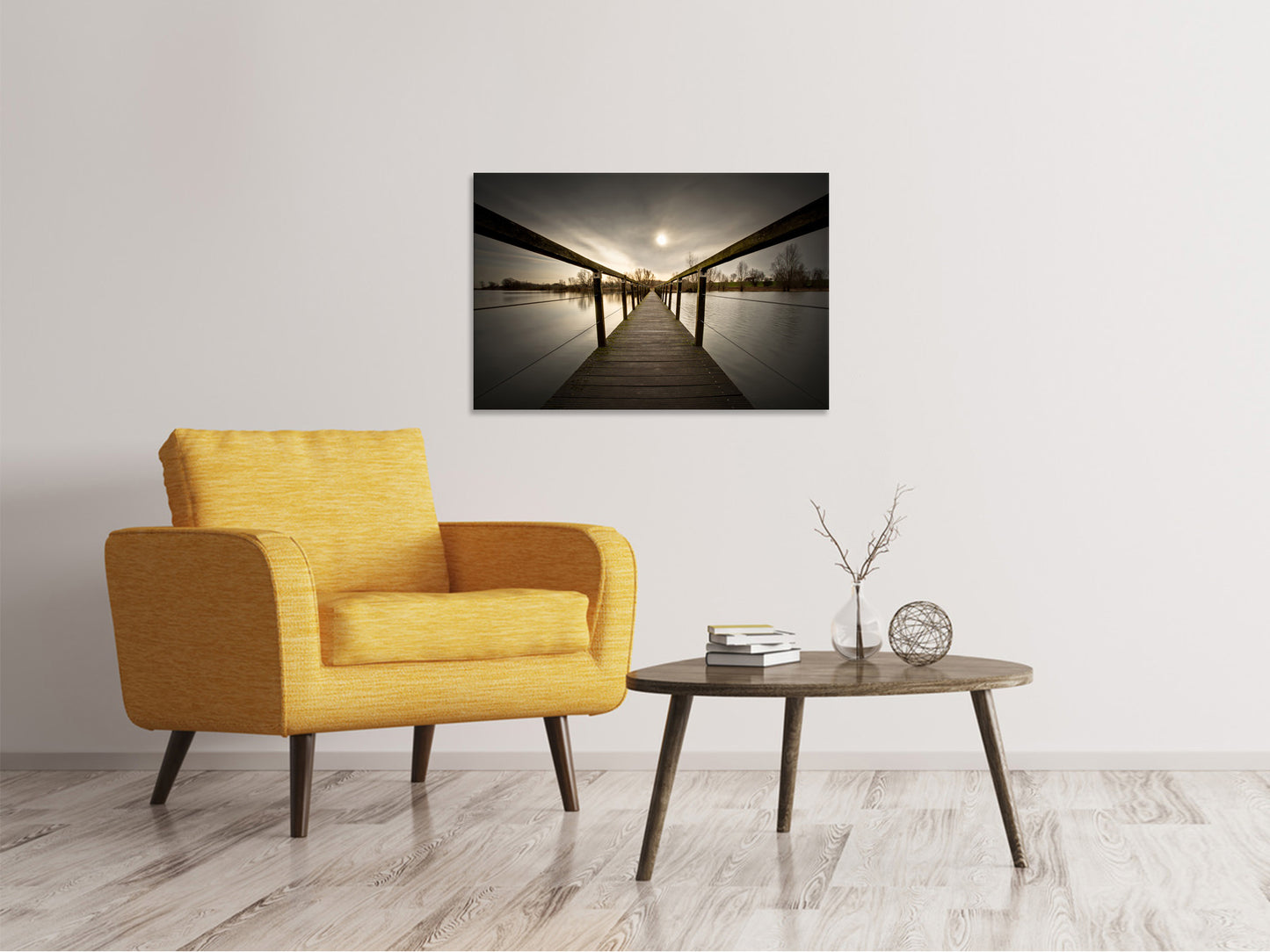 Leinwandbild Die Holzbrücke