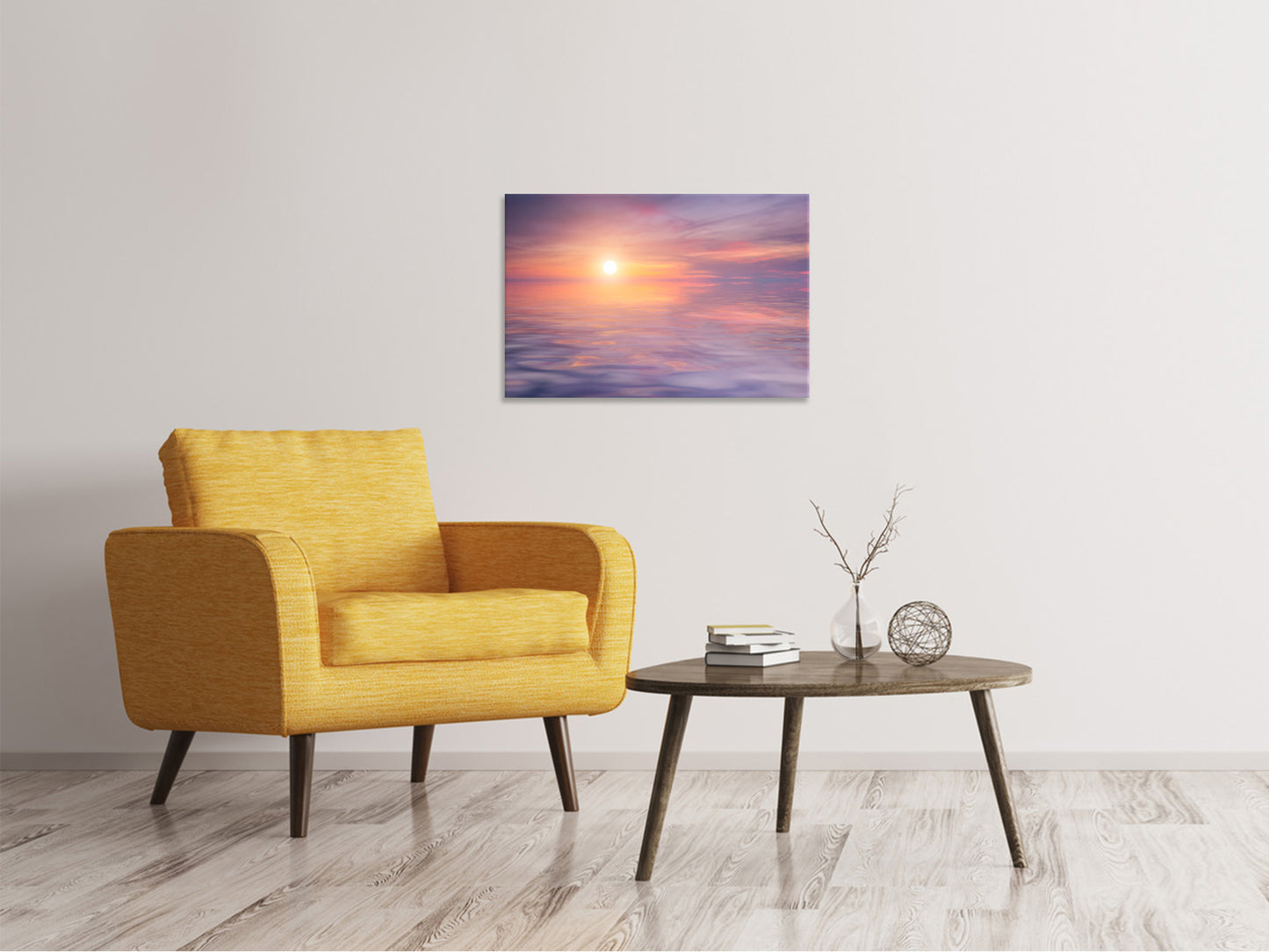 Leinwandbild Sonnenuntergang auf See