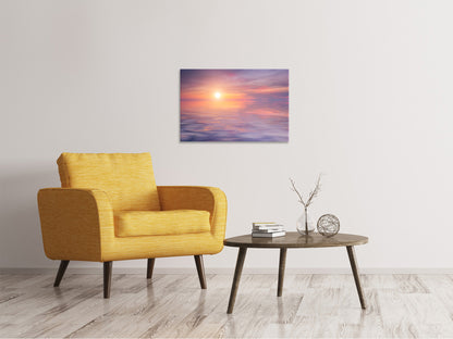 Leinwandbild Sonnenuntergang auf See