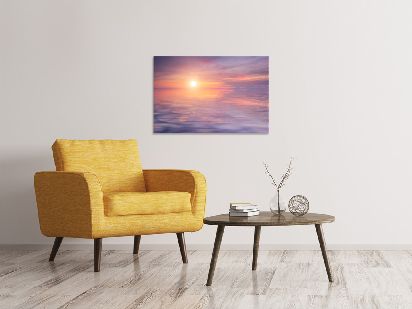 Leinwandbild Sonnenuntergang auf See