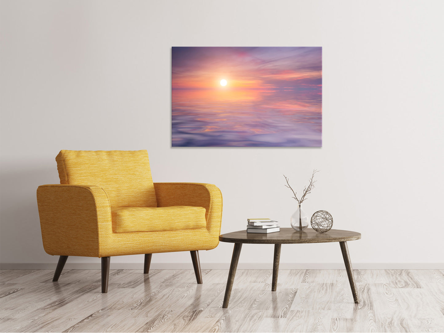 Leinwandbild Sonnenuntergang auf See