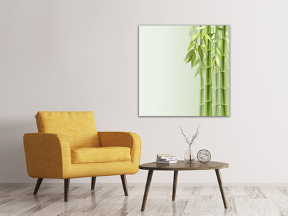 Leinwandbild Bambuswall