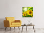 Leinwandbild Die Sonne und die Blumen