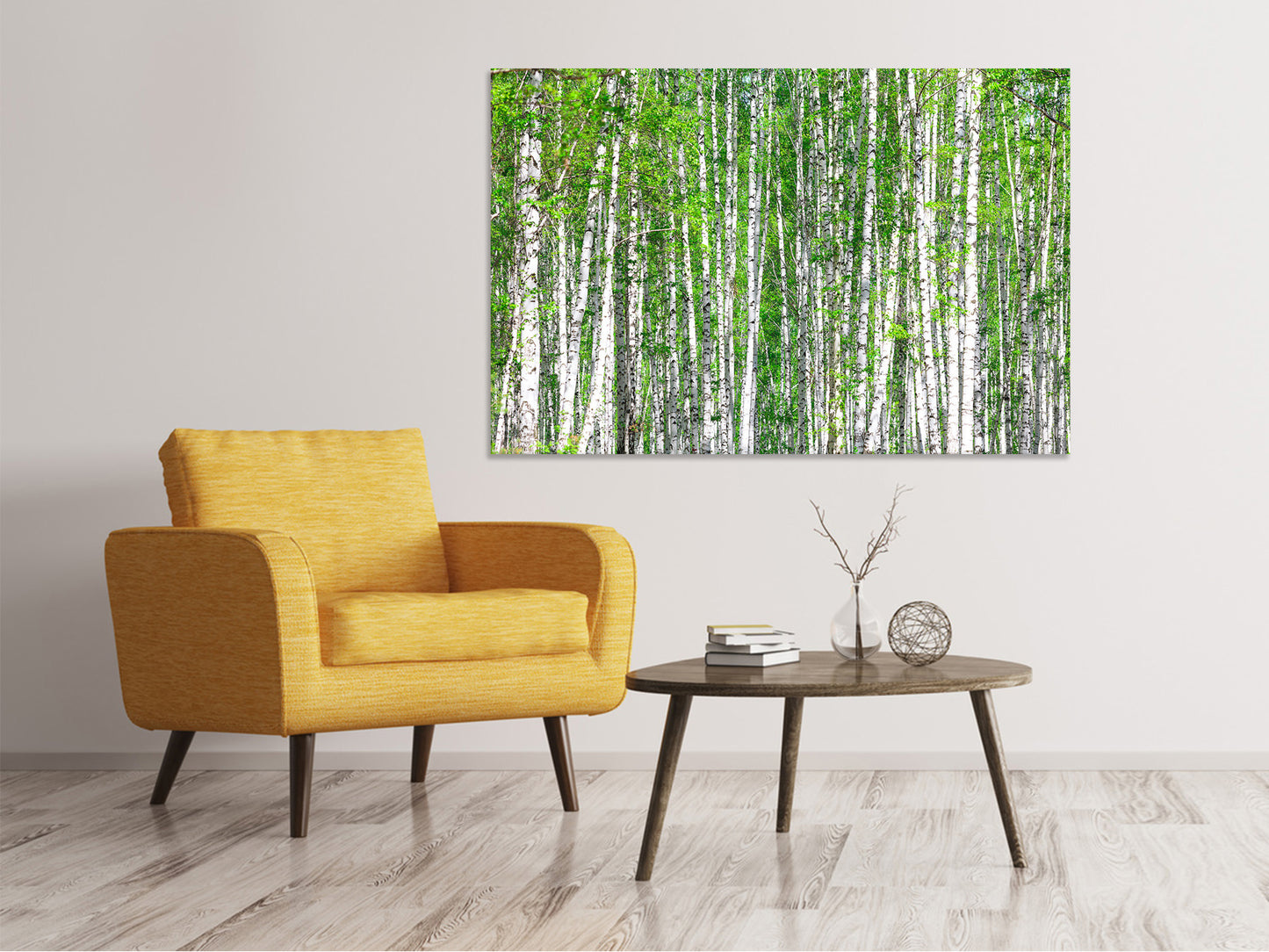 Leinwandbild Der Birkenwald
