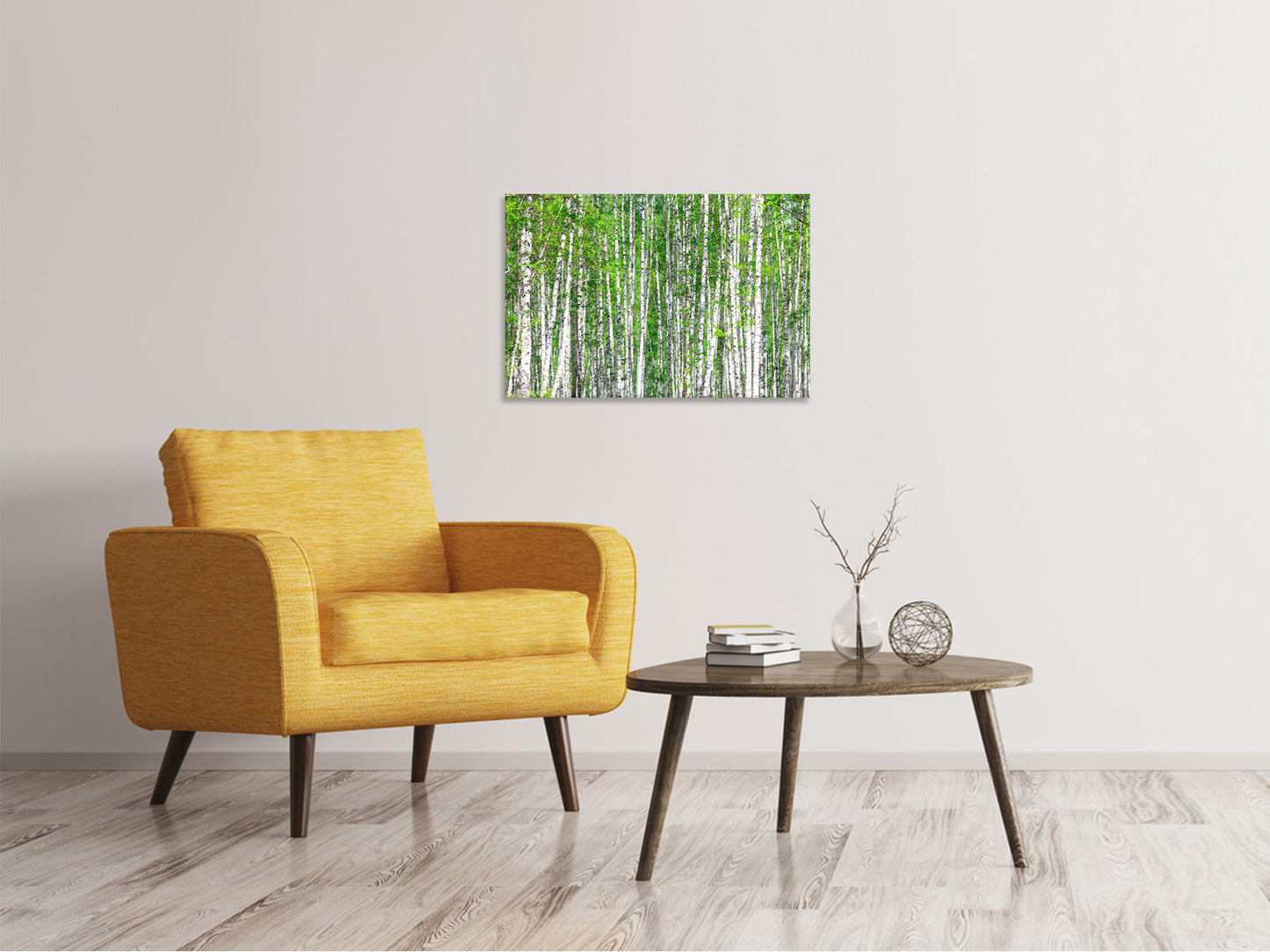 Leinwandbild Der Birkenwald
