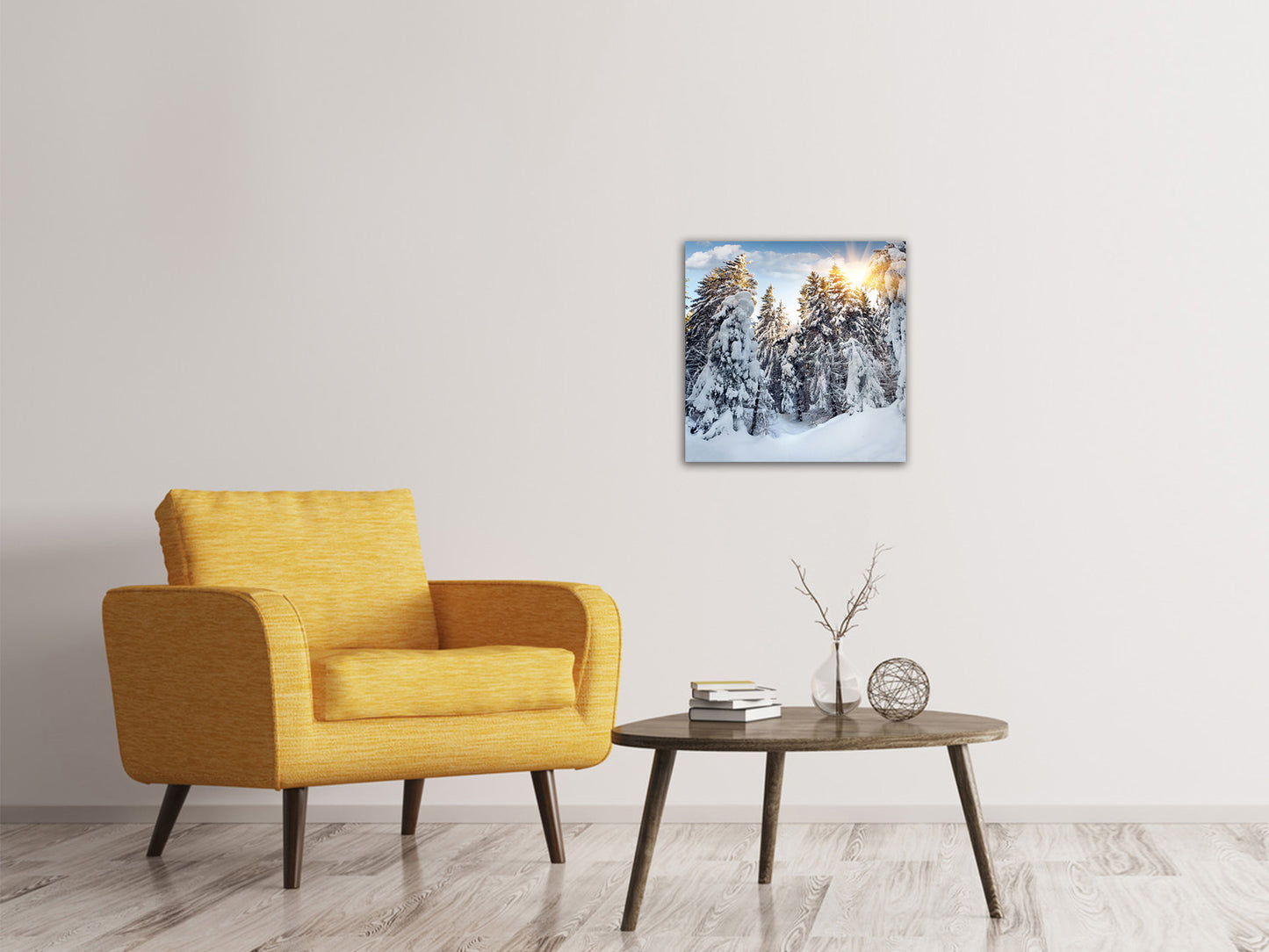 Leinwandbild Tannen im Schnee