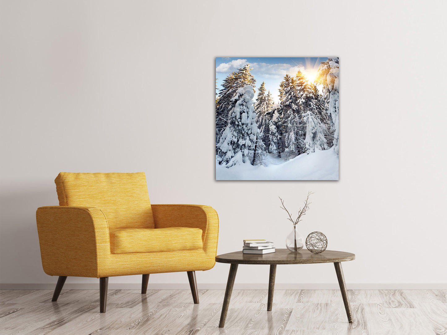 Leinwandbild Tannen im Schnee