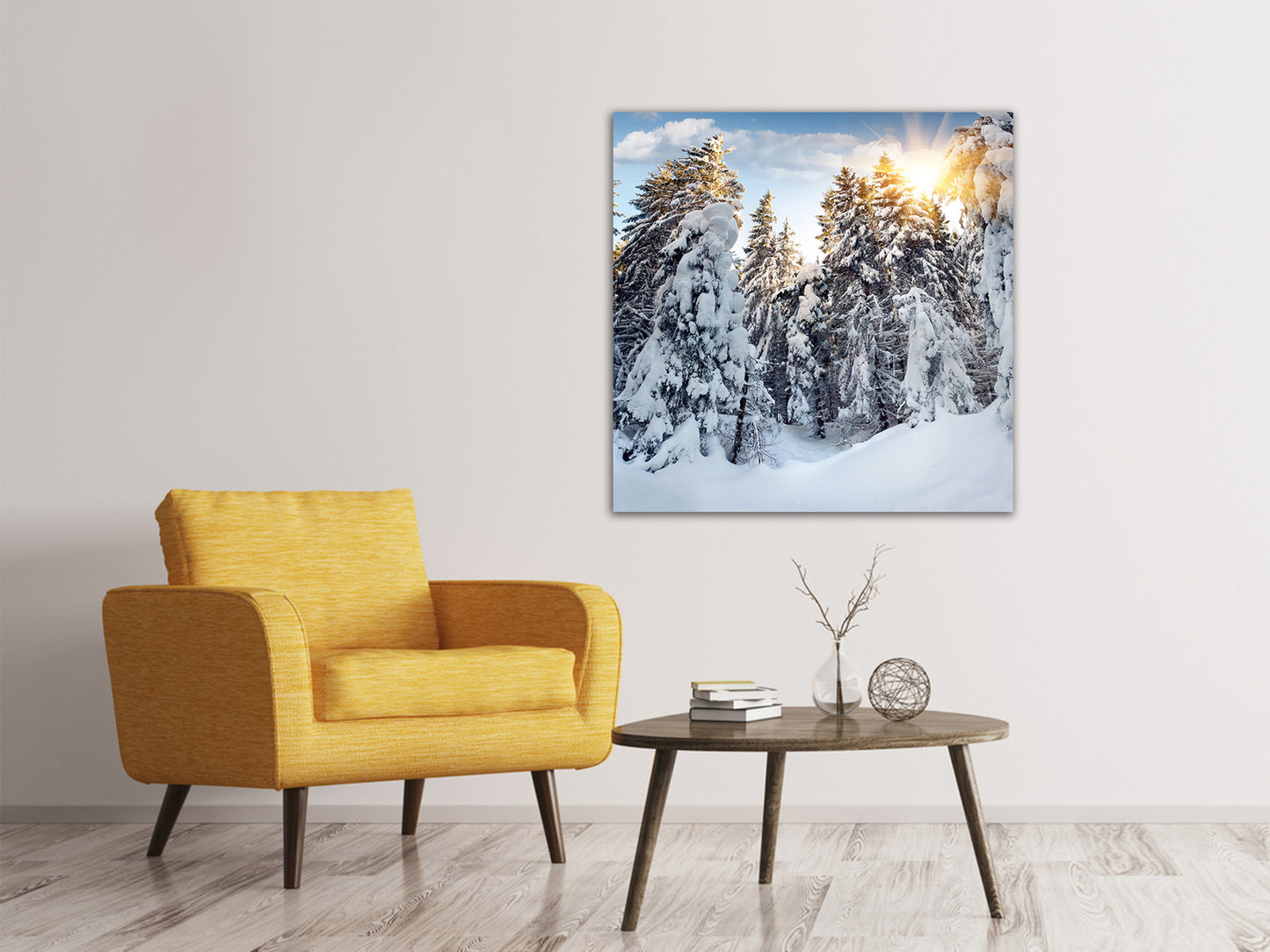 Leinwandbild Tannen im Schnee