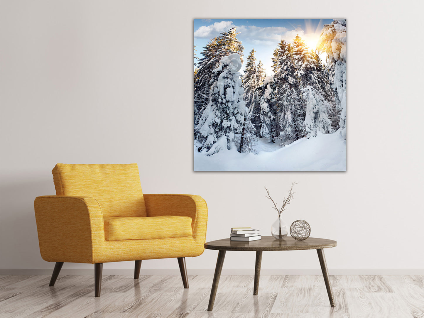 Leinwandbild Tannen im Schnee