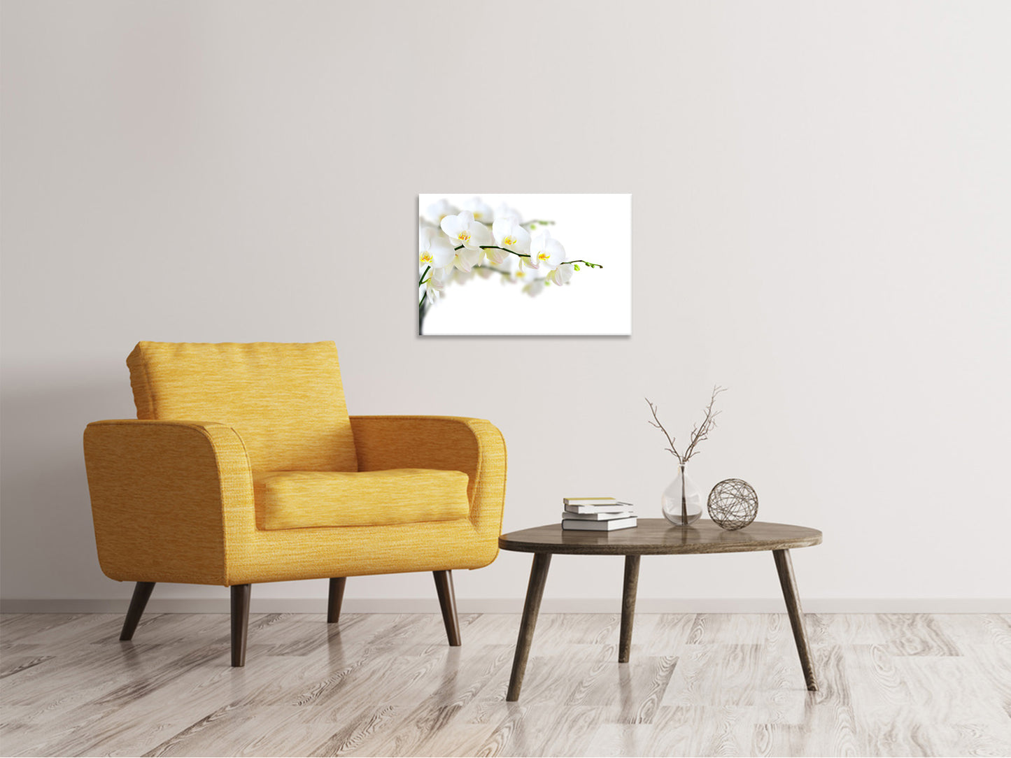 Leinwandbild Weisse Orchideen