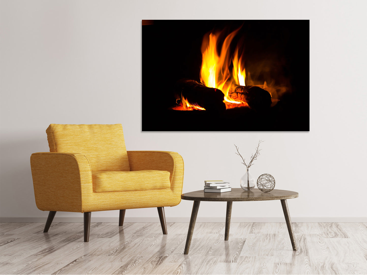 Leinwandbild Der Kamin