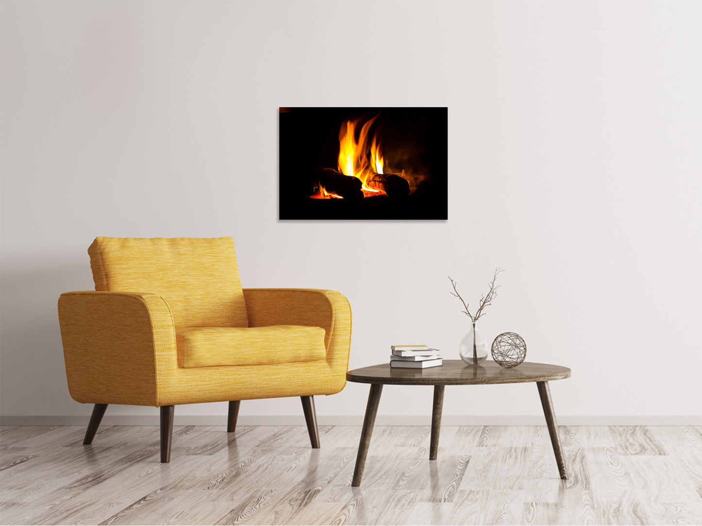 Leinwandbild Der Kamin