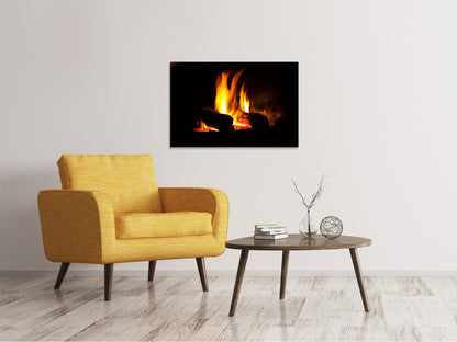 Leinwandbild Der Kamin