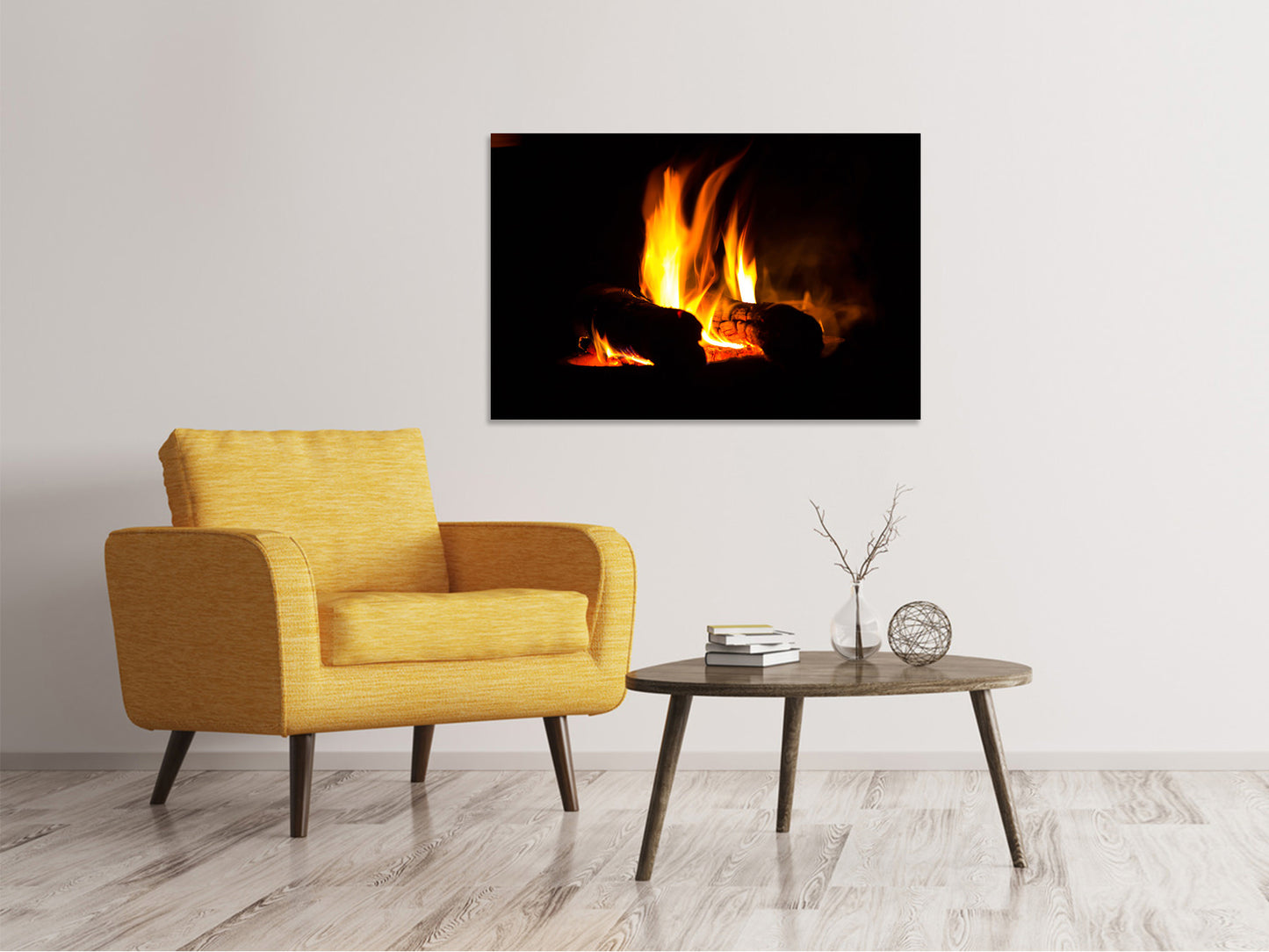 Leinwandbild Der Kamin