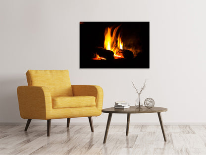 Leinwandbild Der Kamin