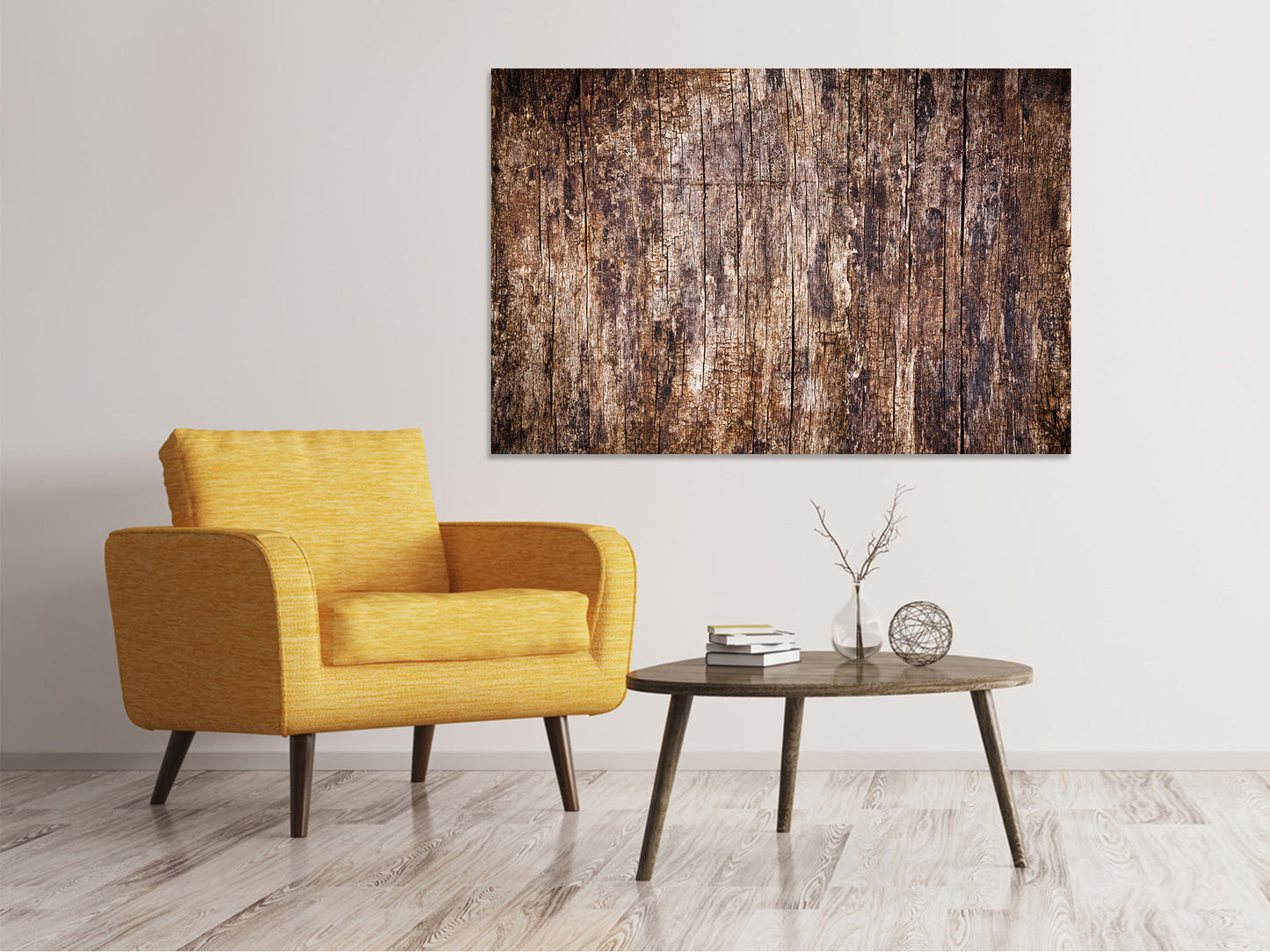 Leinwandbild Retro-Holz