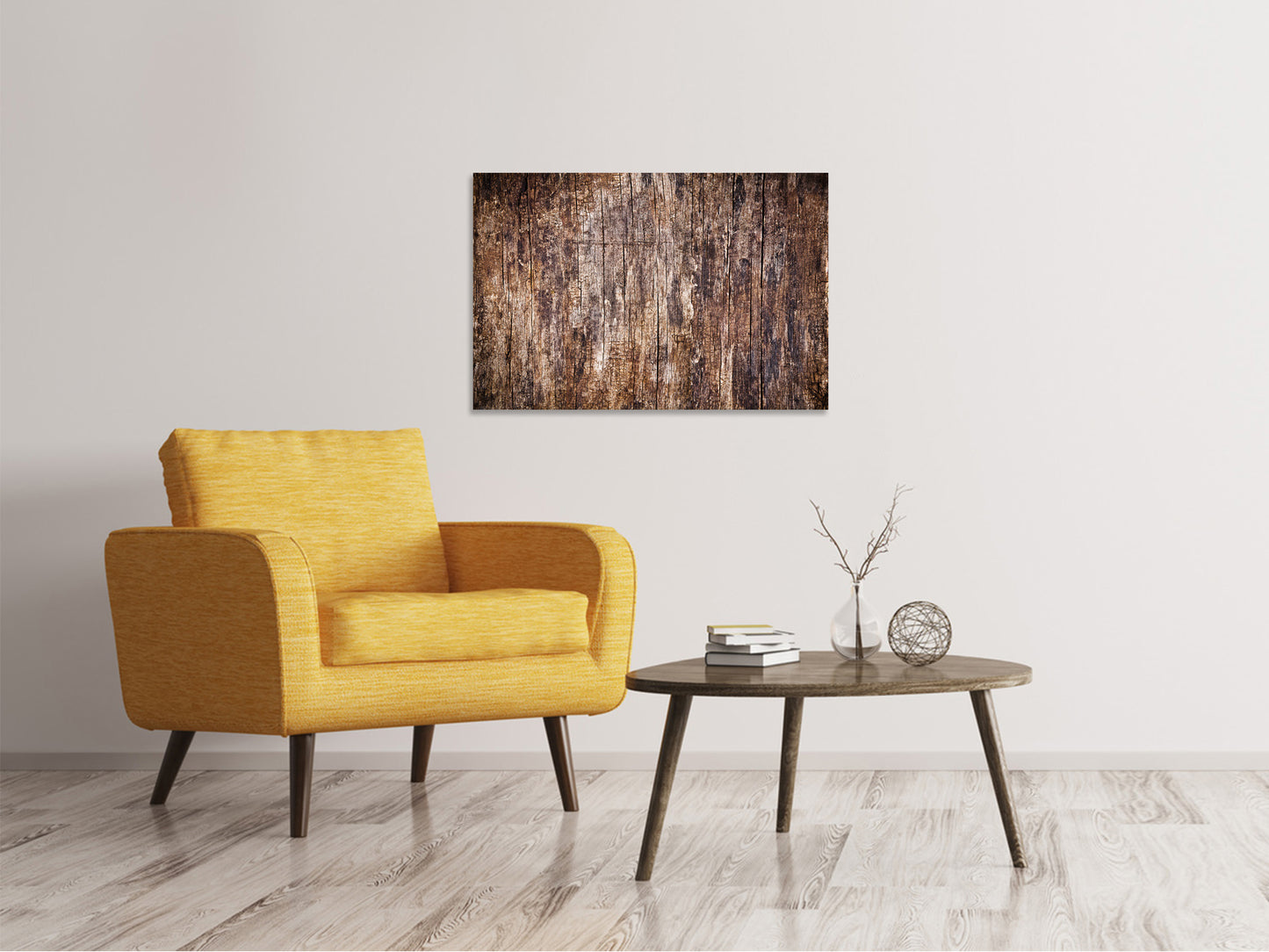 Leinwandbild Retro-Holz