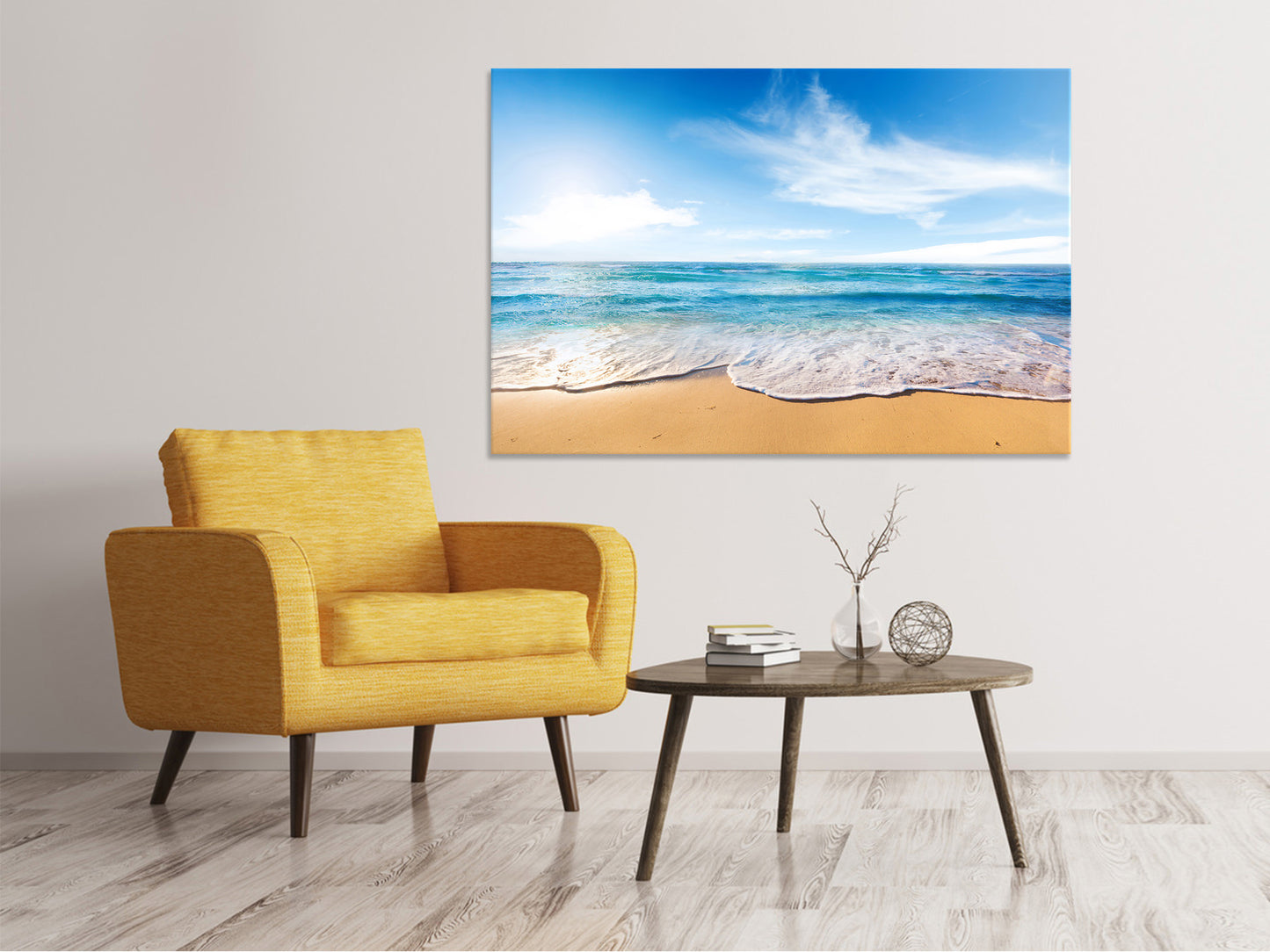 Leinwandbild Spuren im Sand