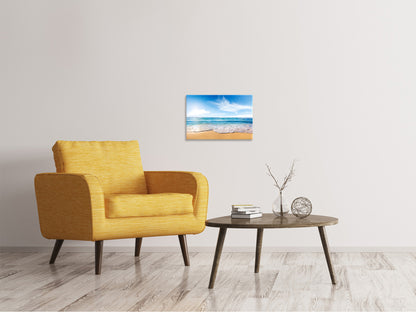 Leinwandbild Spuren im Sand