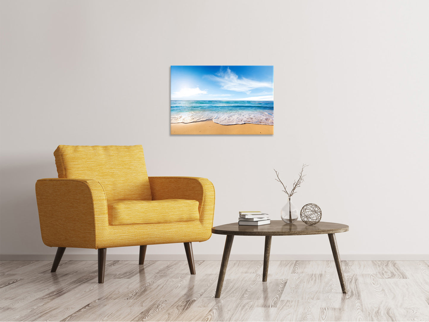 Leinwandbild Spuren im Sand