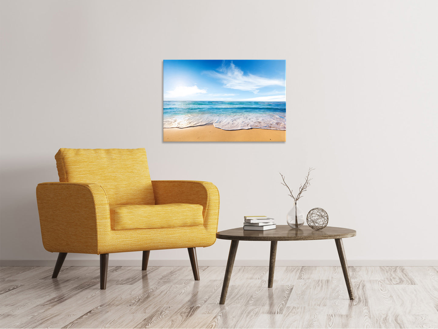 Leinwandbild Spuren im Sand