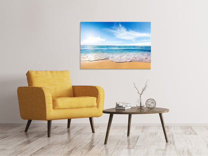 Leinwandbild Spuren im Sand
