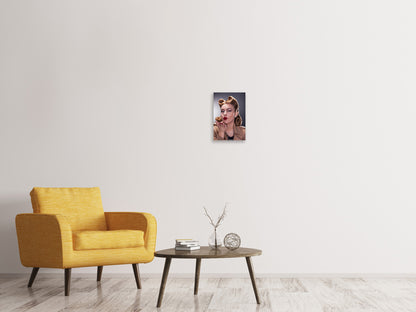 Leinwandbild Pin Up Kuss